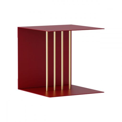 Shelf with Teaser divider, ruby red
