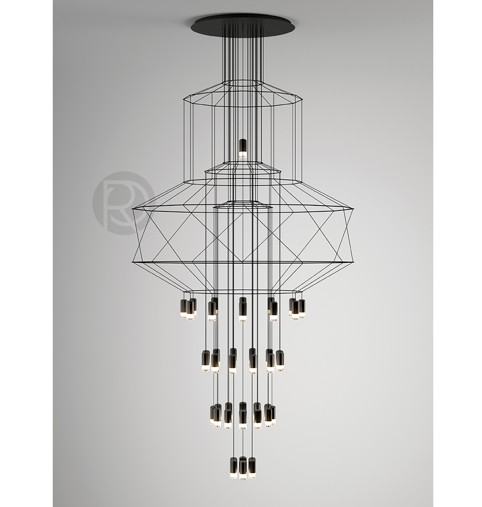Designer chandelier WIREFLOW by Romatti
