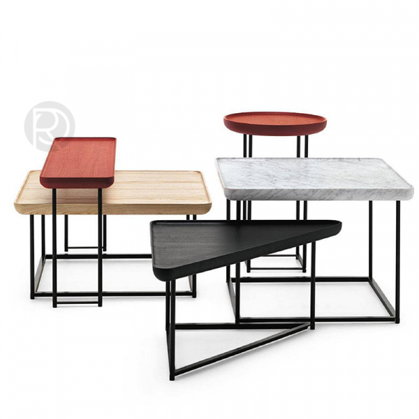 Designer tables on a metal frame for cafes and restaurants